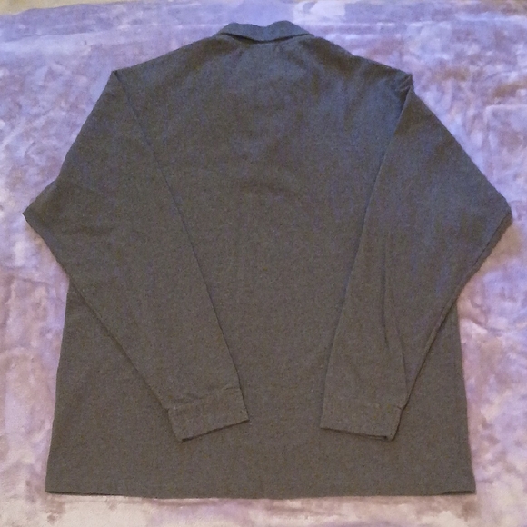 Lacoste Gray Long Sleeve Polo Shirt Classic Style - Picture 5 of 7